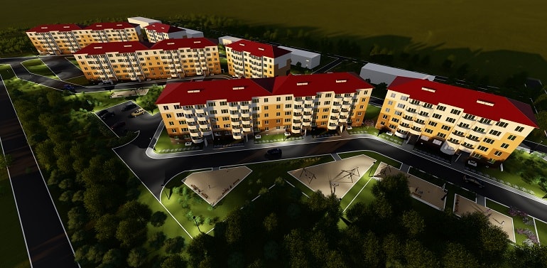 жилого комплекса многоквартирных малоэтажных пятиэтажных жилых домов город Артём Примрский кр